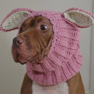 Dog Snood Crochet Pink Rabbit MADE TO ORDER image 4