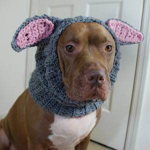 Crochet Dog Snood Grey Rabbit MADE TO ORDER image 3