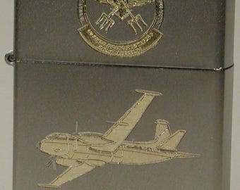 Vintage Metal Zippo Lighter, U.S.S. Shiloh CG-67, Navy, Command