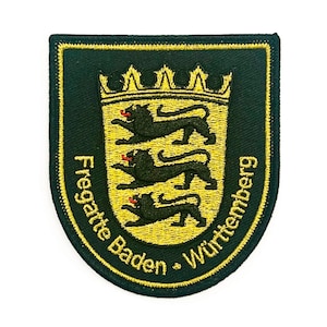 Patch F222 Frigate BADEN-WÜRTTEMBERG - gold - German Navy