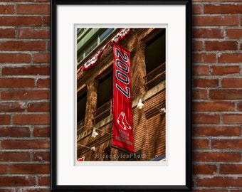 Boston Red Sox Banner, World Series 2007, Fenway Park, baseball, StrongylosPhoto