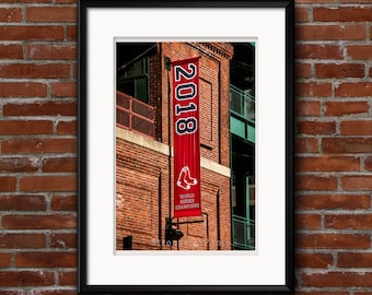 Boston Red Sox Banner, World Series 2018, Fenway Park, baseball, StrongylosPhoto