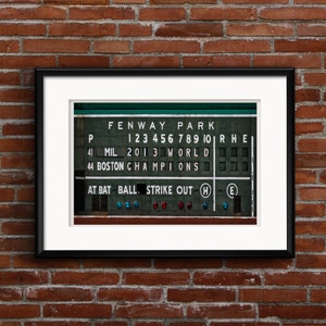 2014 Opening Day, Boston, Fenway Park, Red Sox, scoreboard, World Champions