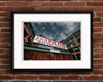 Welcome to Fenway Park, Gate D sign, black and white or color fine art photo, StrongylosPhoto