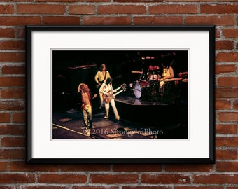 Robert Plant, Jimmy Page, John Paul Jones, John Bonham, Led Zeppelin, old concert photo