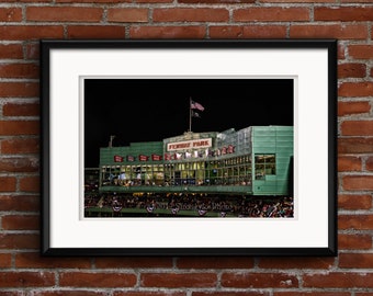 Fenway Park, Press Box at night, Boston Red Sox, fine art night photography, StrongylosPhoto