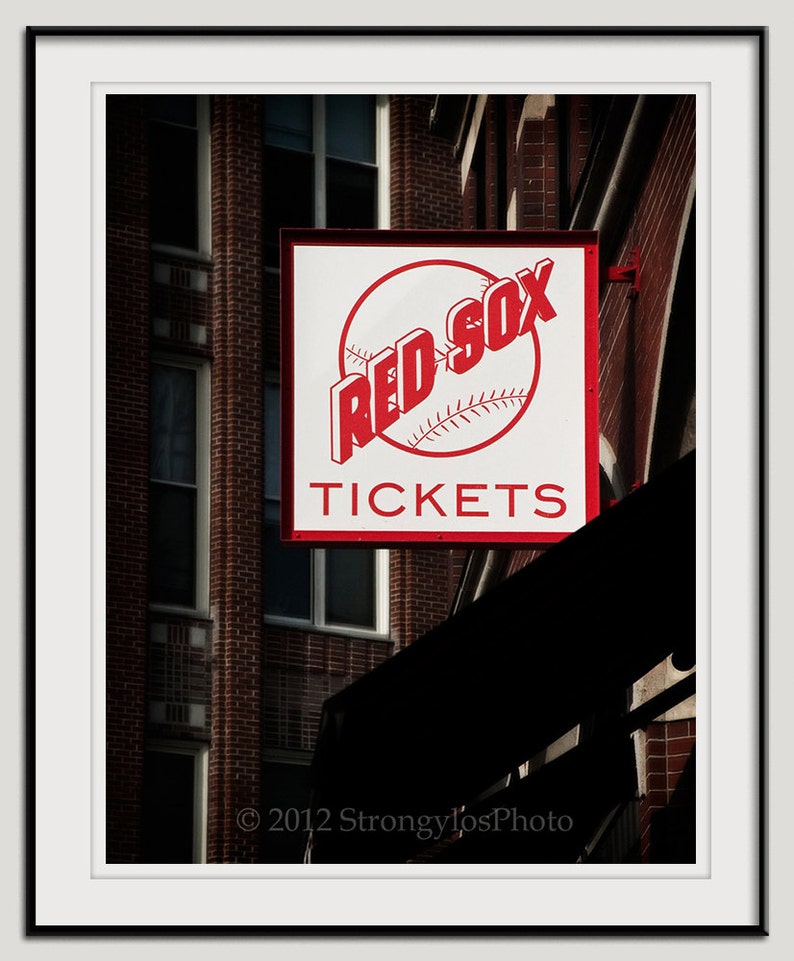red sox tickets sign photo 8x12 print fenway park boston etsy