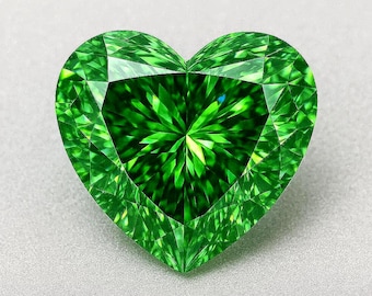 5 Carat Green Heart Cut Diamond Loose Gemstone VVS1 For Jewelry Making