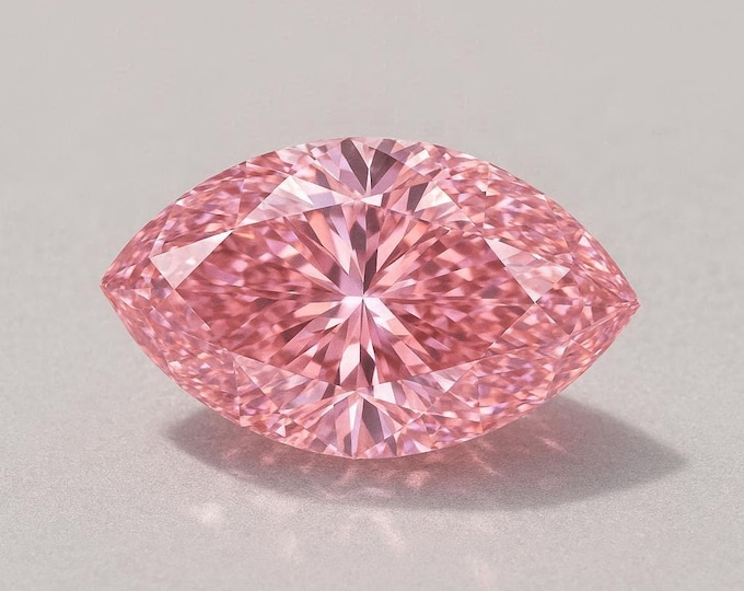 3 Carat Marquise Cut Pink Diamond Loose Elegant Sparkle Jewelry Making Stone