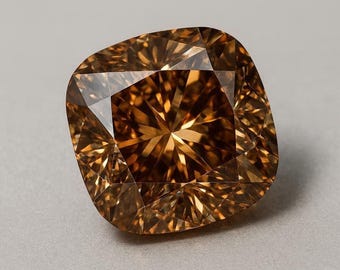 Diamante suelto raro de talla octogonal de color marrón intenso, 2,5 quilates, pureza VVS1.