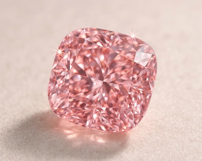3 Carat Cushion Cut Pink Diamond Loose Romantic Sparkling Jewelry Making Gemstone Stone