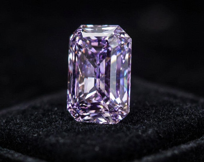 5 Carat Emerald Cut Purple Daimond Loose Brilliant Sparkle Jewellery Making Gems Stone