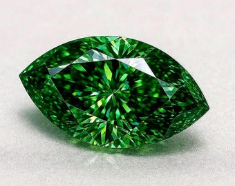 5 Carat Marquise Cut Green Diamond Loose Gemstone for Jewelry Making VVS1