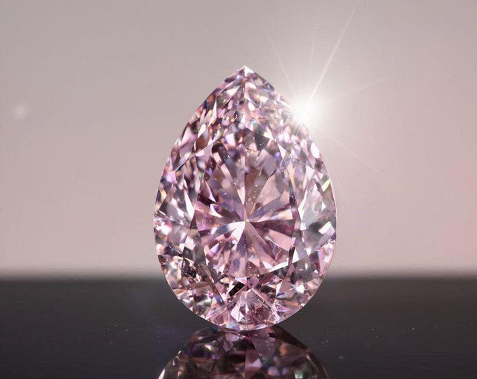 5 Carat Briolette Cut Pink Diamond Loose Brilliant Sparkle Jewellery Making Gemstone