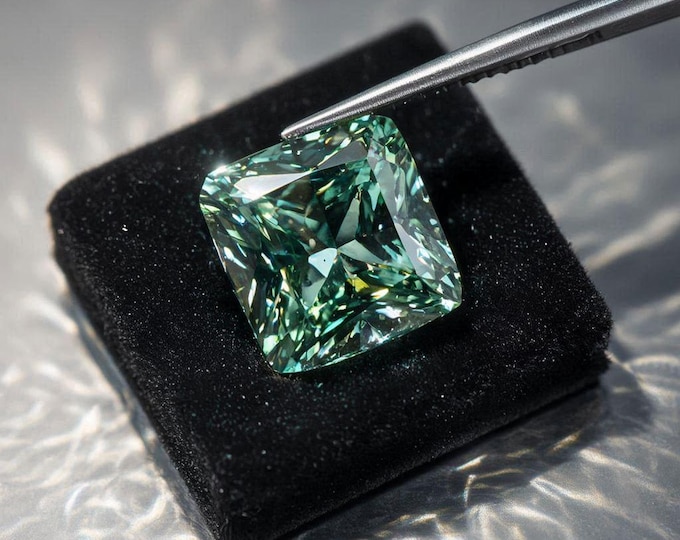 5 Carat Shield Cut Green Diamond Loose Brilliant Sparkle Jewellery Making Gemstone