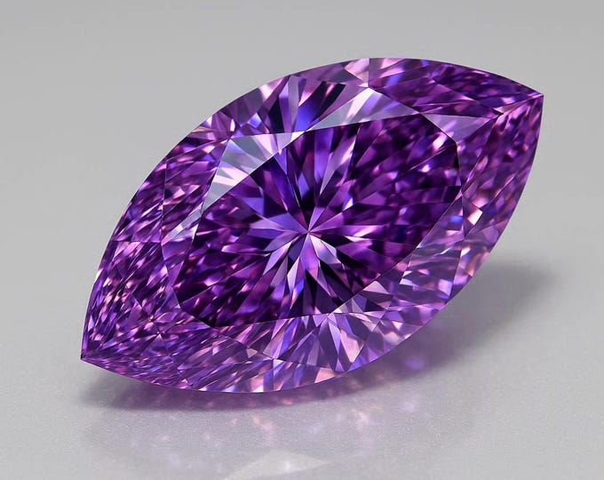 5 Carat Dutch Marquise Cut Purple Diamond Loose Brilliant Sparkle Jewelry Making Gemstone