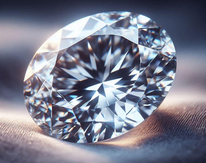 3 Carat White Diamond Oval Cut | Loose Diamond | Elegant Jewelry Gemstone.