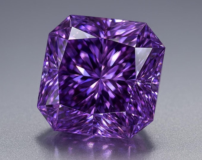 5 Carat Flanders Cut Purple Diamond Loose Brilliant Sparkle Jewelry Making Gemstone