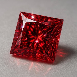 Ruby Red Princess Diamond 5 Carat VVS1 Loose Stone