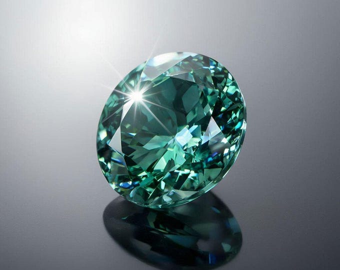 5 Carat Cabochon Cut Green Diamond Loose Brilliant Sparkle Jewellery Making Gemstone