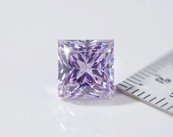 5 Carat Princess Cut Purple Daimond Loose Brilliant Sparkle Jewellery Making Gems Stone