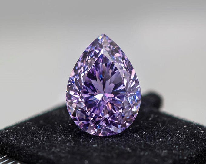 5 Carat Pear Cut Purple Daimond Loose Brilliant Sparkle Jewellery Making Gems Stone
