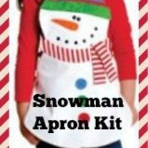 SNOWMAN APRON KIT - Childrens Sizes 3T to 8 - Pattern by Cotton Ginny's