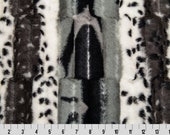 MINKY- Luxe Cuddle Fancy Leopard in Black and Gray From Shannon Fabrics- You Choose Cut