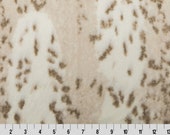 Luxe Cuddle Siberian Cream Leopard MINKY Plush Fabric From Shannon Fabrics 12mm Pile