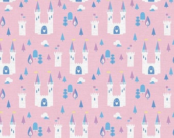 Castles Pink Fabric You Are Magical