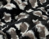 MINKY- Luxe Cuddle Leopard in Black From Shannon Fabrics- You Choose Cut