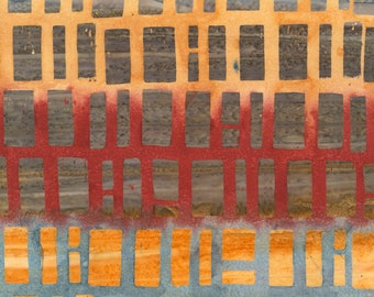 Batik Fabric Berlin Brown Ombre Clay Bricks From Tonga Passport Collection by Timeless Treasures