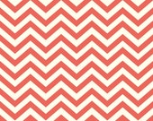 KNIT - Coral Skinny Chevron From Birch Organic KNIT Fabric 39 s Just for Fun Collection - Choose Your Cut