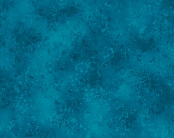 Dark Blue Blender Washart Blue and Teal Watercolor Cotton Quilting Fabric by MM Fab Half Yard
