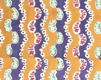 Kaffe Fassett Fabric Stream in Orange Spot and Wavy Stripe Fabric Aug 2020 Sold by Half Yard