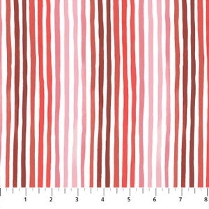 Rode strepen op wit - Roses are Red-collectie van Figo Fabrics - 100% katoen