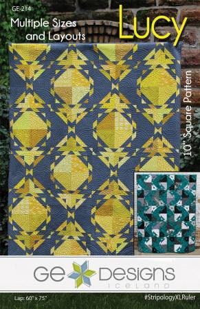 Venus Quilt Pattern GE-221 by GE Designs Stripology XL Ruler New 