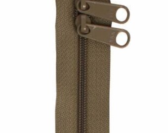30" KHAKI #4.5 Nylon-Coil Handbag Double Slide Zipper from By Annie