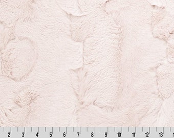Minky - Luxe Cuddle® Mirage EXTRA WIDE 80" in Rosewater Pink Furry Fabric from Shannon Fabrics