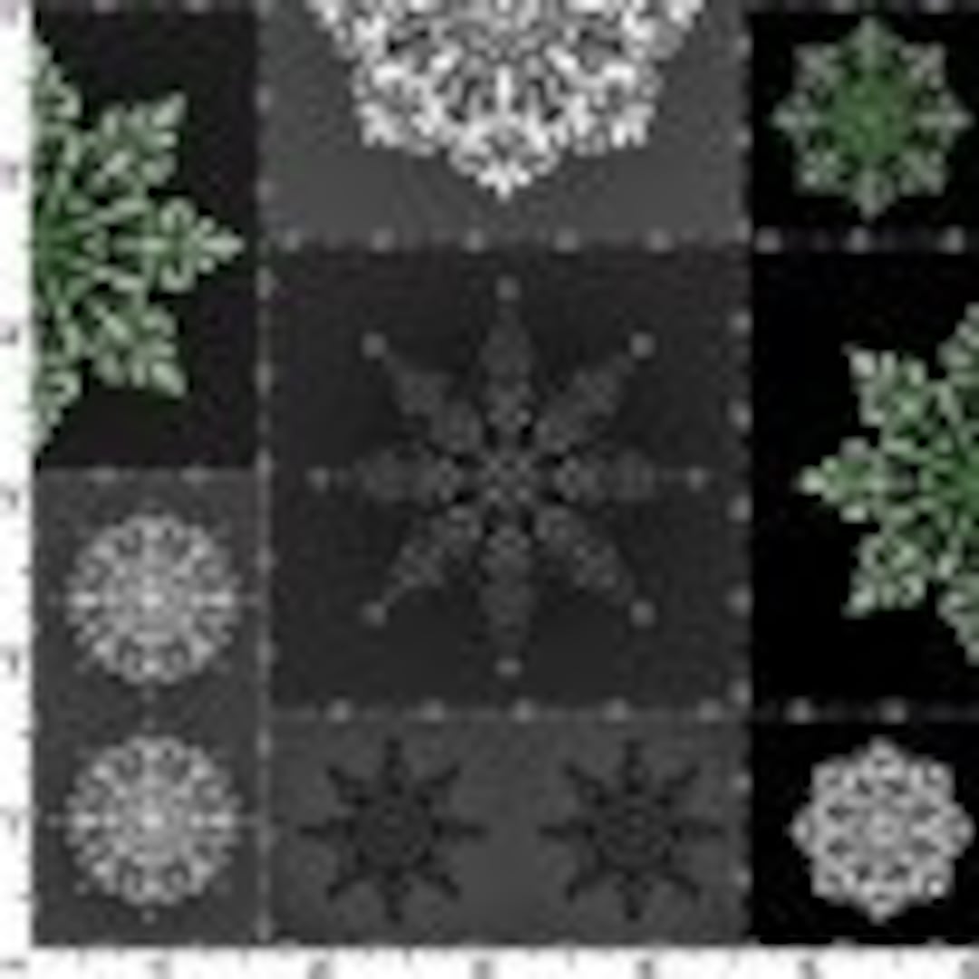 Patchwork in Black From the Christmas Night Collection for Maywood ...