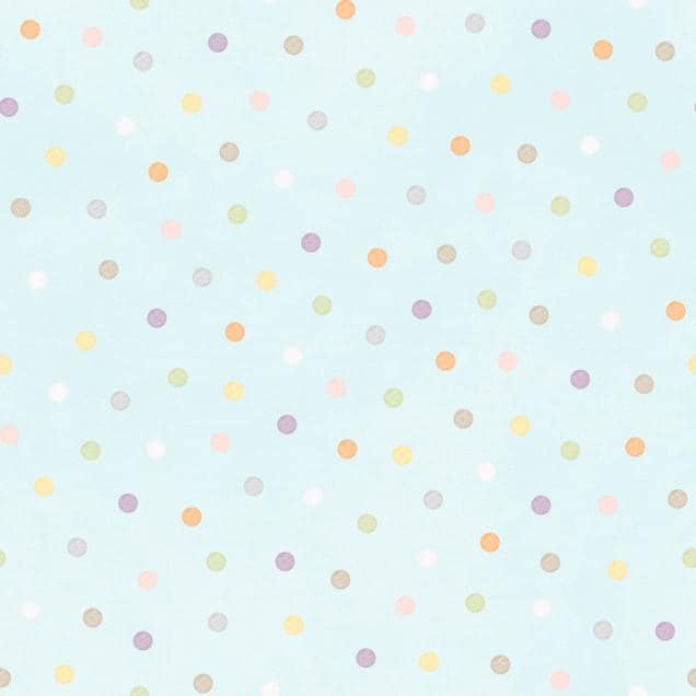 FLANNEL - Multi Dots in Aqua from the Little Chicks Collection by Bonnie Sullivan for Maywood Studio - 100% Cotton Flannel