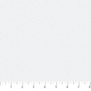 Könnte beinhalten: Weißer Netzstoff mit einem kleinen, sich wiederholenden Muster aus weißen Punkten.