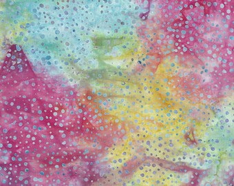 BATIK FABRIC - Dots in Cupcake From Tickled Pink Collection by Island Batiks