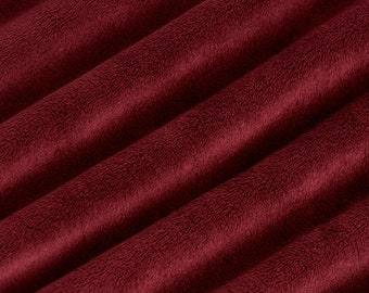 Câlin unie 30 x 36 po. Merlot lisse et épais 3 Minky de Shannon Fabrics - Poils de 3 mm