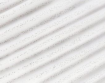 MINKY Sparkle Cuddle® Glitter in Snow White with Silver Shimmer Plush Minky Fabric From Shannon Fabrics - 3mm Pile - No Shed Sparkle