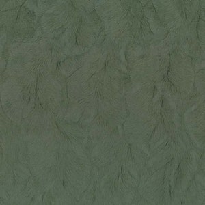 MINKY - Olive Solid Bella from EZ Snuggle Minky Collection- 15mm pile length