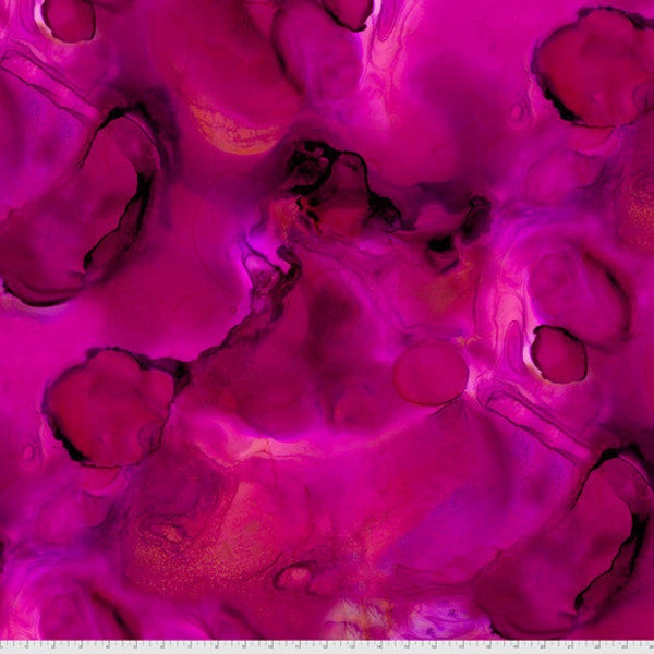 Oil Spill in Enamored Pink from the Alchemy Collection by Free Spirit Fabric - 100% Designer Cotton Fabric