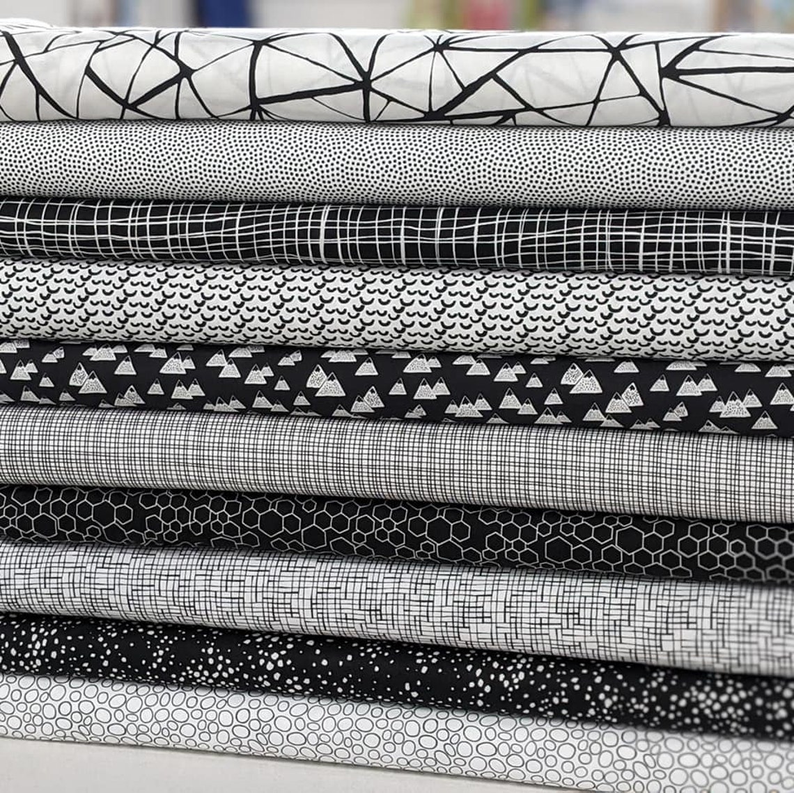 Black & White FABRIC BUNDLE SET 100 High Quality Cotton Etsy