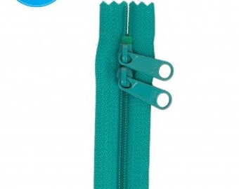 ZIPPERS - Zíper de bolsa dupla verde esmeralda de 40" da Patterns By Annie