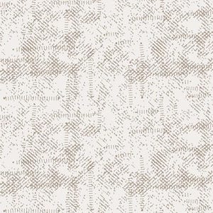 May include: Abstract pattern with a white background and a subtle brown, textured design. The pattern is made up of small, diagonal lines that create a grid-like effect.